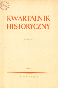 Kwartalnik Historyczny R. 71 nr 4 (1964), Title pages, Contents