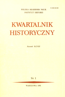 Kwartalnik Historyczny R. 98 nr 1 (1991), Title pages, Contents