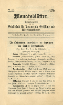 Monatsbl&auml;tter Jhrg. 11, H. 11 (1897)