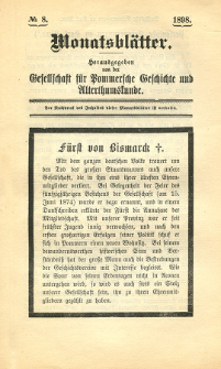 Monatsbl&auml;tter Jhrg. 12, H. 8 (1898)
