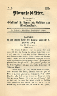 Monatsbl&auml;tter Jhrg. 14, H. 7 (1900)