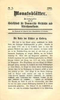 Monatsblätter Jhrg. 14, H. 8 (1900)