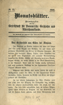 Monatsbl&auml;tter Jhrg. 14, H. 12 (1900)