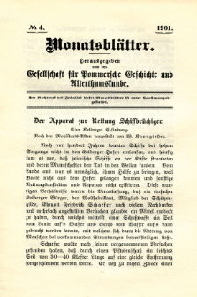 Monatsbl&auml;tter Jhrg. 15, H. 4 (1901)