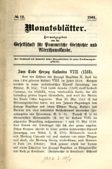 Monatsbl&auml;tter Jhrg. 15, H. 12 (1901)
