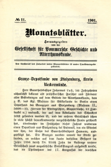 Monatsbl&auml;tter Jhrg. 15, H. 11 (1901)