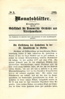 Monatsbl&auml;tter Jhrg. 16, H. 2 (1902)