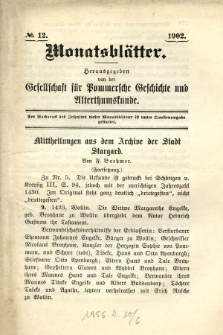 Monatsblätter Jhrg. 16, H. 12 (1902)