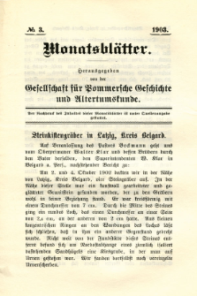 Monatsbl&auml;tter Jhrg. 17, H. 3 (1903)