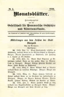Monatsbl&auml;tter Jhrg. 17, H. 4 (1903)