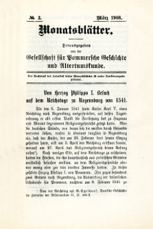 Monatsbl&auml;tter Jhrg. 22, H. 3 (1908)