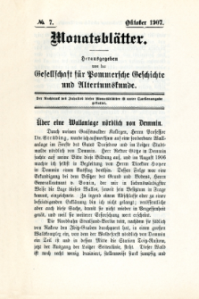Monatsbl&auml;tter Jhrg. 21, H. 7 (1907)