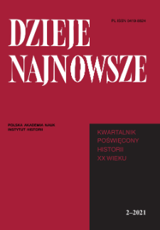 Dzieje Najnowsze : [kwartalnik poświęcony historii XX wieku], R. 53 z. 2 (2021), Recenzje