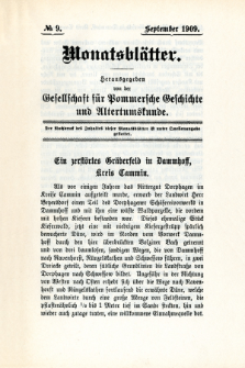 Monatsblätter Jhrg. 23, H. 9 (1909)