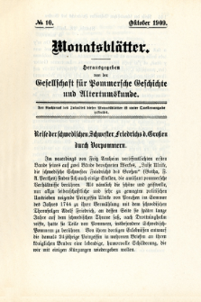Monatsbl&auml;tter Jhrg. 23, H. 10 (1909)