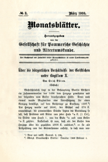 Monatsbl&auml;tter Jhrg. 24, H. 3 (1910)