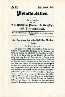 Monatsbl&auml;tter Jhrg. 23, H. 7/8 (1909)