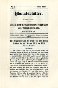 Monatsblätter Jhrg. 27, H. 3 (1913)