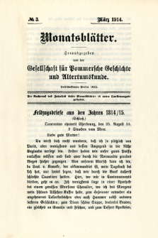 Monatsbl&auml;tter Jhrg. 28, H. 3 (1914)