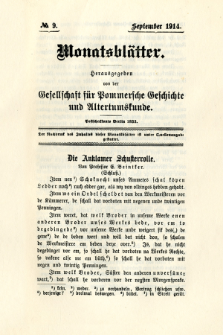 Monatsbl&auml;tter Jhrg. 28, H. 9 (1914)