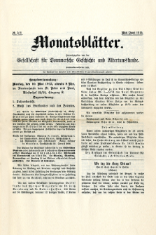 Monatsbl&auml;tter Jhrg. 29, H. 5/6 (1915)