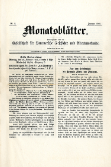 Monatsbl&auml;tter Jhrg. 30, H. 1 (1916)