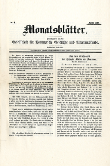 Monatsbl&auml;tter Jhrg. 30, H. 4 (1916)