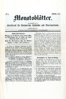 Monatsbl&auml;tter Jhrg. 31, H. 2 (1917)