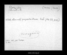 Grzędy. Files of Tarczyn disitrict in the Middle Ages. Files of Historico-Geographical Dictionary of Masovia in the Middle Ages