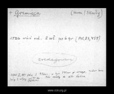 Grzmiąca. Files of Tarczyn disitrict in the Middle Ages. Files of Historico-Geographical Dictionary of Masovia in the Middle Ages