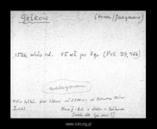 Gołk&oacute;w. Files of Tarczyn disitrict in the Middle Ages. Files of Historico-Geographical Dictionary of Masovia in the Middle Ages