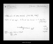 Płaski, obecnie część wsi Piotrowice. Files of Tarczyn disitrict in the Middle Ages. Files of Historico-Geographical Dictionary of Masovia in the Middle Ages