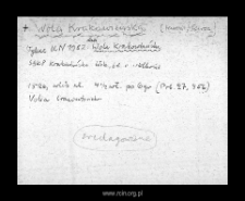 Wola Krakowiańska. Files of Tarczyn disitrict in the Middle Ages. Files of Historico-Geographical Dictionary of Masovia in the Middle Ages