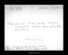 Zaręby. Files of Tarczyn disitrict in the Middle Ages. Files of Historico-Geographical Dictionary of Masovia in the Middle Ages