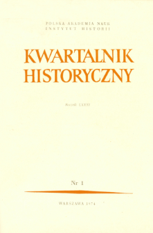 Kwartalnik Historyczny R. 81 nr 1 (1974), Listy do redakcji