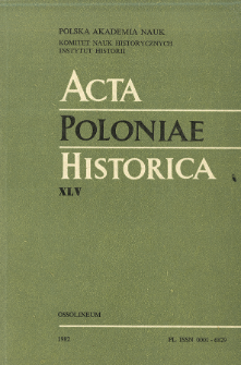 Acta Poloniae Historica. T. 45 (1982), N&eacute;crologie