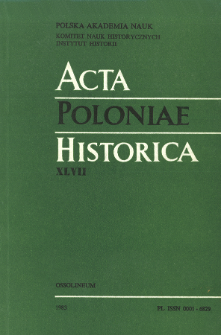 Acta Poloniae Historica. T. 47 (1983), Nécrologie