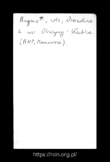 Bagno. Files of Wizna district in the Middle Ages. Files of Historico-Geographical Dictionary of Masovia in the Middle Ages