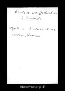 Brodowo. Files of Wizna district in the Middle Ages. Files of Historico-Geographical Dictionary of Masovia in the Middle Ages