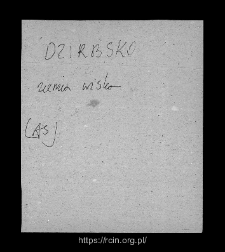 Dzirbsko. Files of Wizna district in the Middle Ages. Files of Historico-Geographical Dictionary of Masovia in the Middle Ages