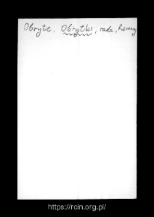Obrytki. Files of Wizna district in the Middle Ages. Files of Historico-Geographical Dictionary of Masovia in the Middle Ages