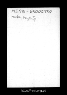 Pieńki-Okopne. Files of Wizna district in the Middle Ages. Files of Historico-Geographical Dictionary of Masovia in the Middle Ages