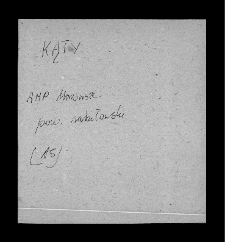 Kąty. Files of Wizna district in the Middle Ages. Files of Historico-Geographical Dictionary of Masovia in the Middle Ages