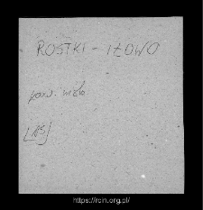 Rostki-Iłowo. Files of Wizna district in the Middle Ages. Files of Historico-Geographical Dictionary of Masovia in the Middle Ages