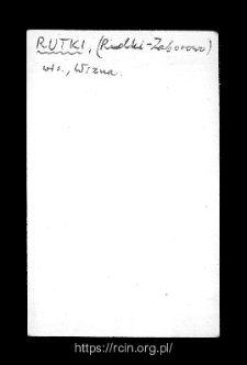 Rutki. Files of Wizna district in the Middle Ages. Files of Historico-Geographical Dictionary of Masovia in the Middle Ages