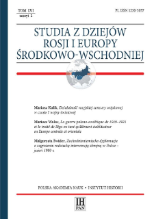 Studia z Dziejów Rosji i Europy Środkowo-Wschodniej T. 56 z. 2 (2021), Title pages, Contents