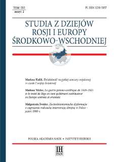 Studia z Dziej&oacute;w Rosji i Europy Środkowo-Wschodniej T. 56 z. 2 (2021), Title pages, Contents