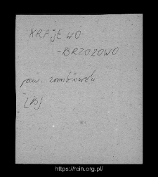 Krajewo-Łętowo. Files of Zambrow district in the Middle Ages. Files of Historico-Geographical Dictionary of Masovia in the Middle Ages