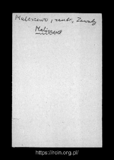 Maliszewo. Files of Zambrow district in the Middle Ages. Files of Historico-Geographical Dictionary of Masovia in the Middle Ages