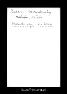 Szczodruchy. Files of Zambrow district in the Middle Ages. Files of Historico-Geographical Dictionary of Masovia in the Middle Ages
